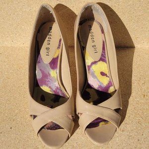 Madden Girl Nude Heels - Size 8